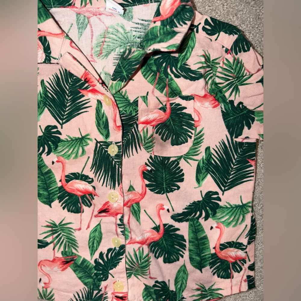 Kids Tropical Flamingo Matching Set Size 5T - Picture 7 of 8